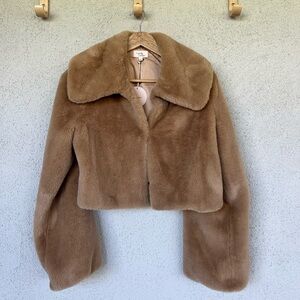 Camila Coelho Tan Teddy Jacket